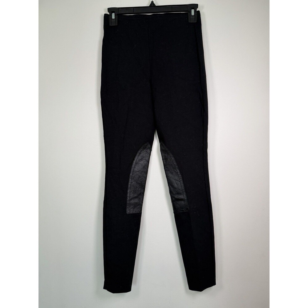 Polo Ralph Lauren Equestrian Style Black with Leather Patches Jodhpur Size XS